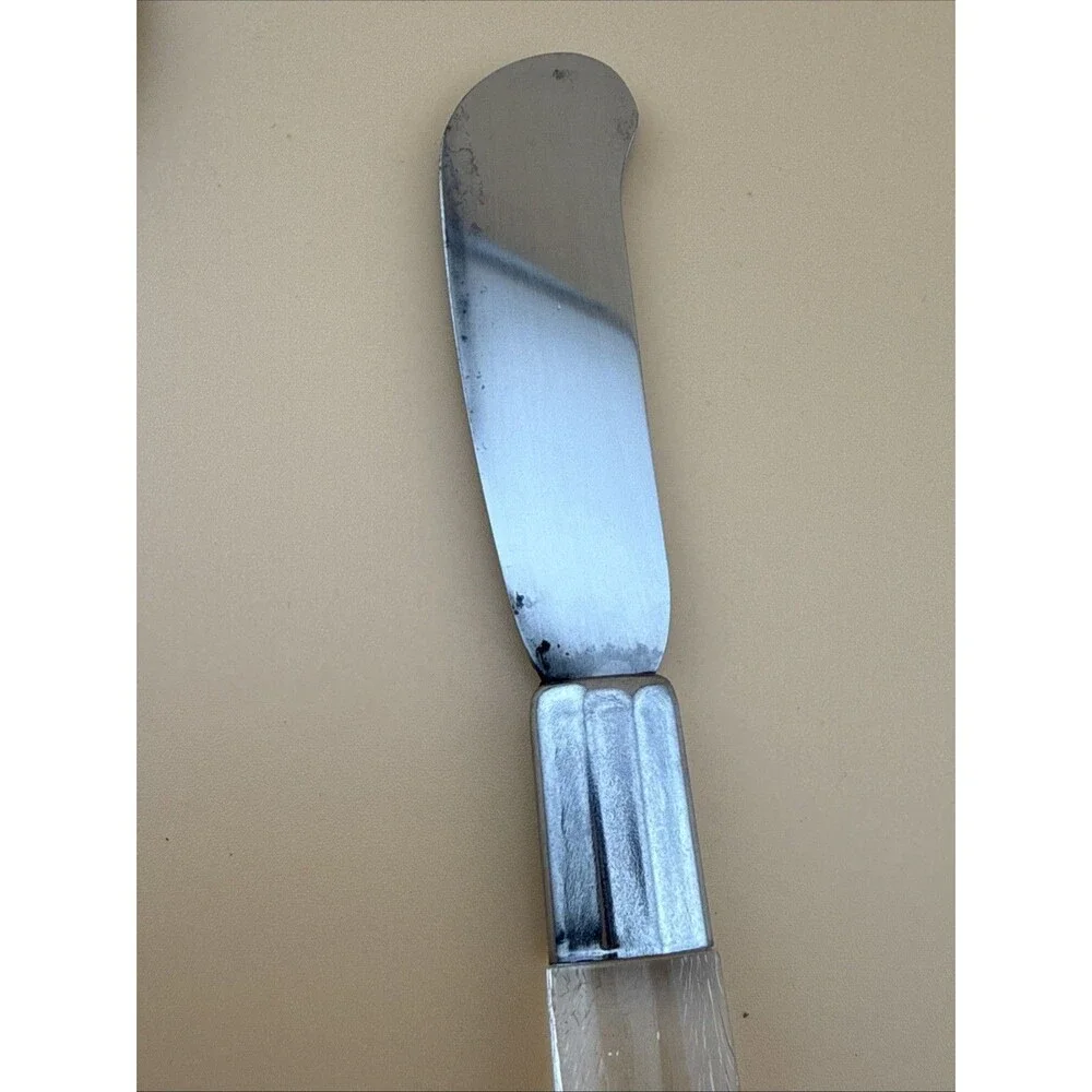 Vtg Spreader And Spoon Lucite Handle Stainless Taiwan